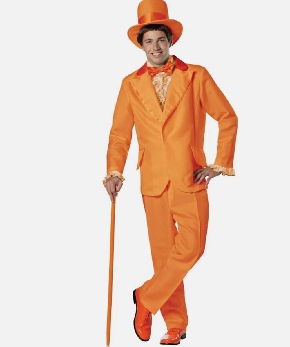 Imposta Costumes Orange Goofball Costume Suit Lloyd M-XL Dumb Dumber Halloween